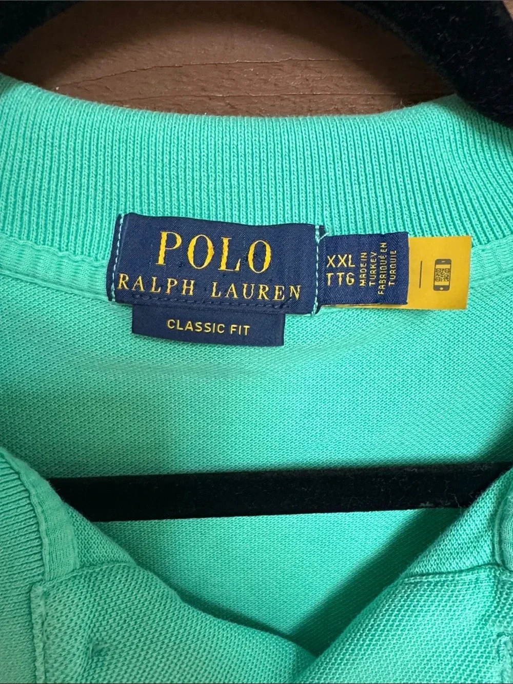 Polo by Ralph Lauren Men's Seafoam Green Classic Fit Polo Shirt size XXL